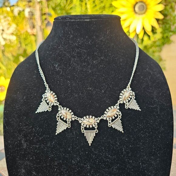 Vintage Y2K Silver Statement Necklace - Picture 1 of 2